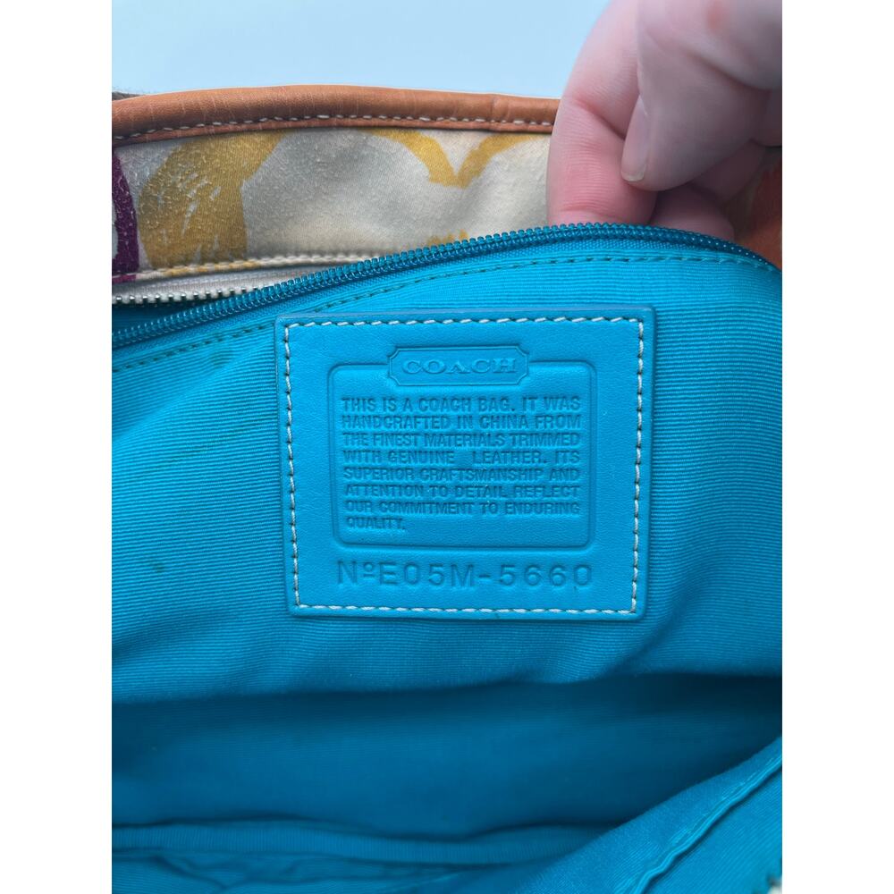 Coach Vintage Y2K Hampton Scribble Signature Tote Bag, Rainbow Multicolor - Picture 4 of 13